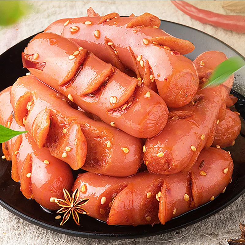 Wholesale Instant Hot Dogs Casual Snacks Mini Ham Sausage Meat Snacks Flowering bratwurst 20g