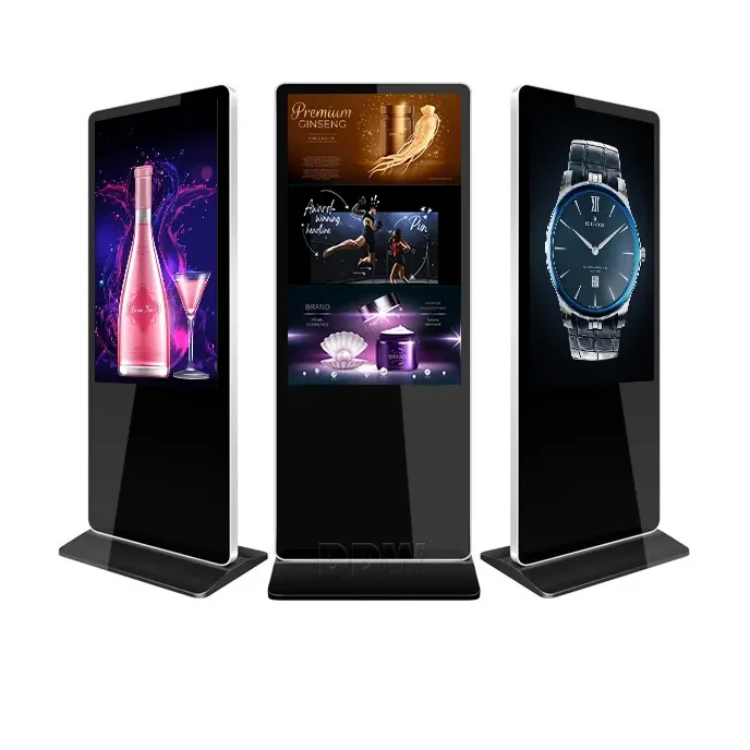 New design 55 65 inch Ultra narrow bezel seamless 1080P 4K advertising hd Android 12 digital signage player