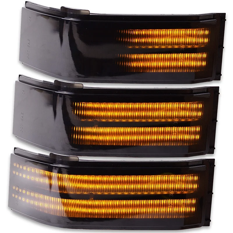 For Chevy Silverado GMC Sierra 1500 2500HD 3500HD 2Pcs Amber Sequential Blink LED Dynamic Side Mirror Marker Light