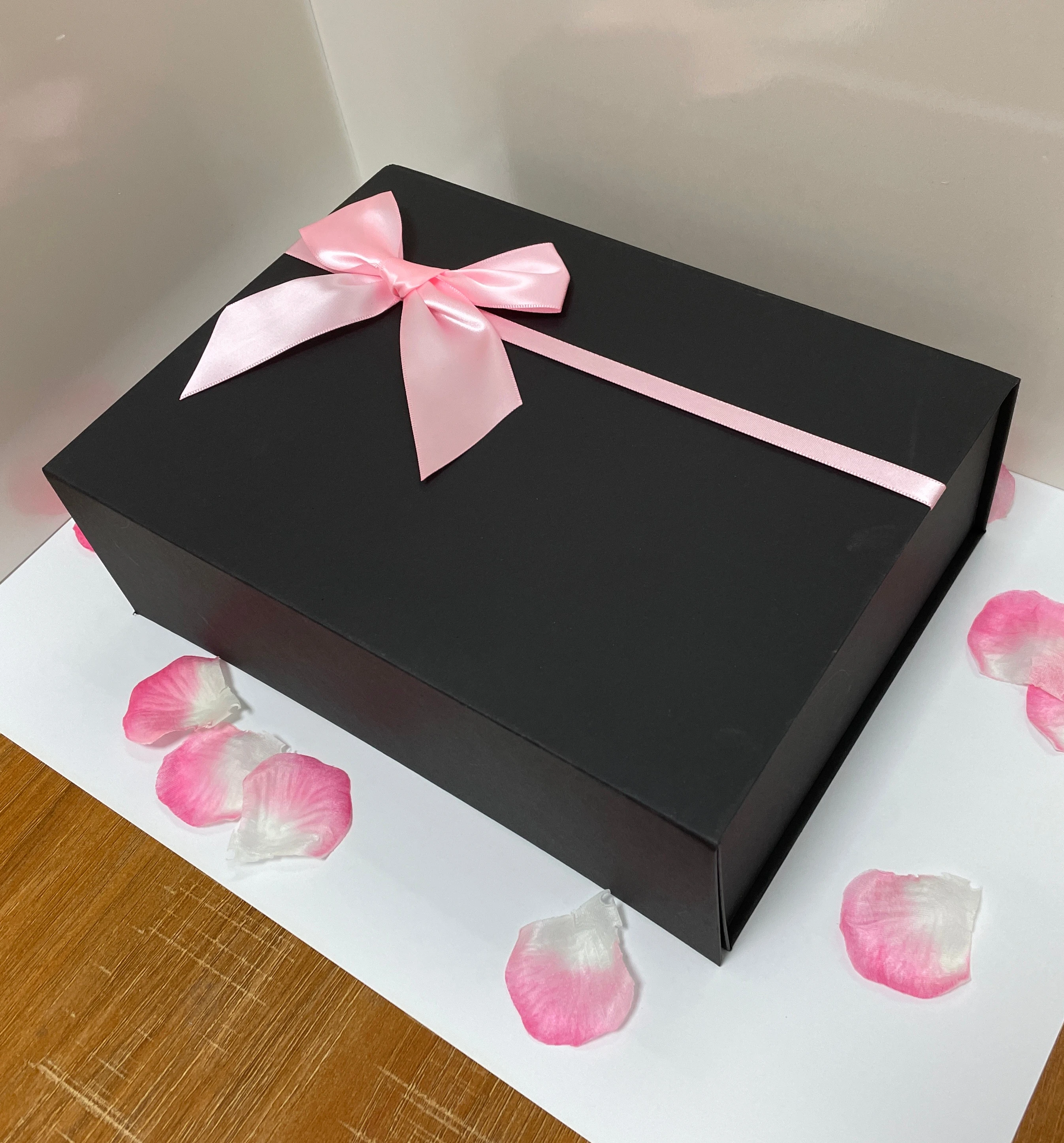 Handmade Matt Lamination Cardboard Luxury Gift Box Folding Boxes With Ribbon Bow Accepted Custom Logo