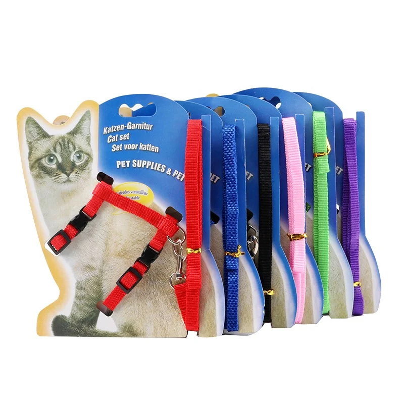 Hot Adjustable Cats Cozy Nylon Rabbit Kitten Harness Leash Set Dog Cat Accessories Products For Pets SHS015