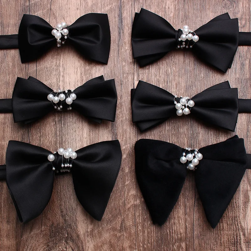 Hao Han Wholesale Customize Accessories Fashion Classic Polyester Multiple Design Bow Tie Straps Self Tie Bow Ties