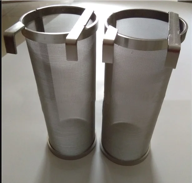 Stainless steel wire mesh  400 micron mesh brewing basket for beer filter with basket