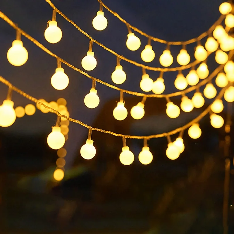 Solar Fair IP44 Waterproof LED String Lights for Christmas Holidays Outdoor Fair Christmas Lights