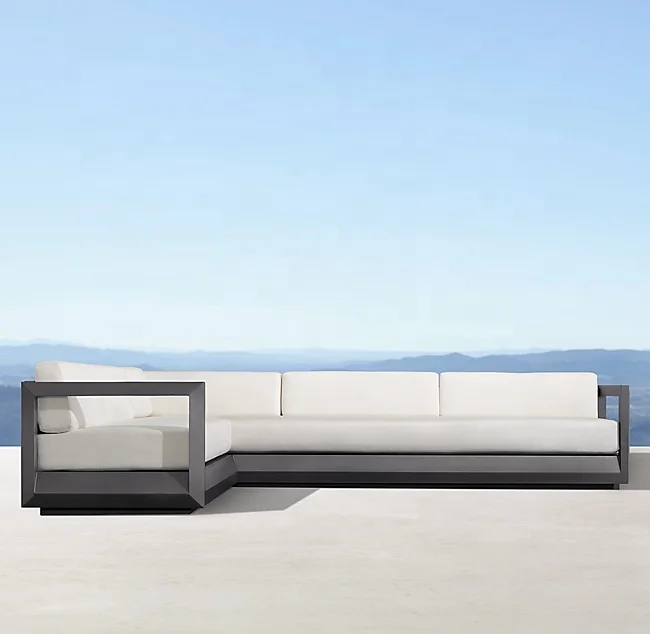 Garden sofa sets hotel patio modular left-arm L-sectional sofa furniture outdoor