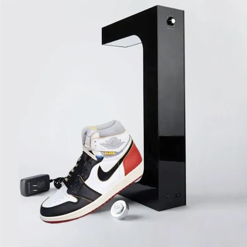  Original Factory Diy acrylic rotating magnetic levitation shelves machine holder Knob floating sneaker levitating shoe