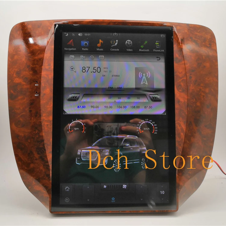 12.1 inch android 11 car dvd player gps navigation for GMC Yukon Chevrolet Tahoe silverado 2007-2012 tesla screen stereo 8G 128G