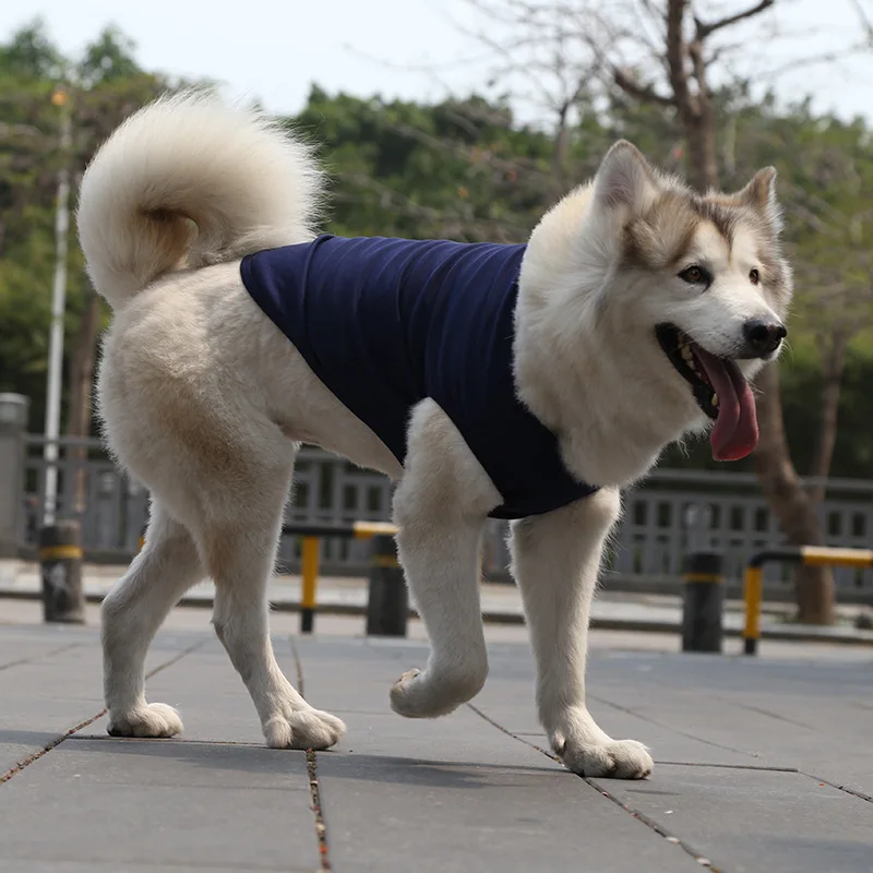 LM0132K Pet clothes Large dog pure cotton vest Dog and cat two legged clothes Pet supplies