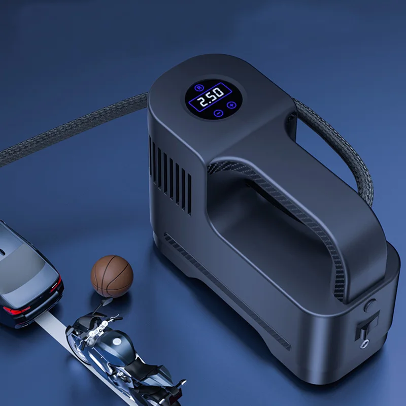 Type Wireless Mini Car Tire Electric Portable Air Pump Car Air Compressor 12v Electric Inflator Pump with LED Lighting