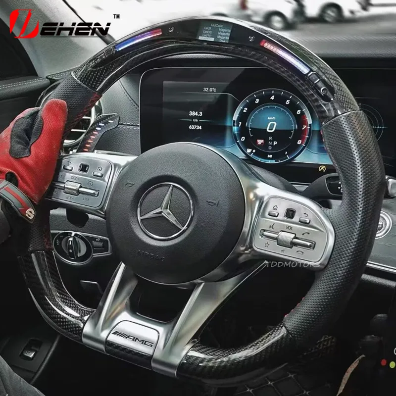 LED Carbon Magnetic Carbon Paddle Shifters For Mercedes-Benz AMG GT50 GT63 C43 C63 E53 E63 S63 A43 A45 GLC43 GLE53 GLE43 GLS63