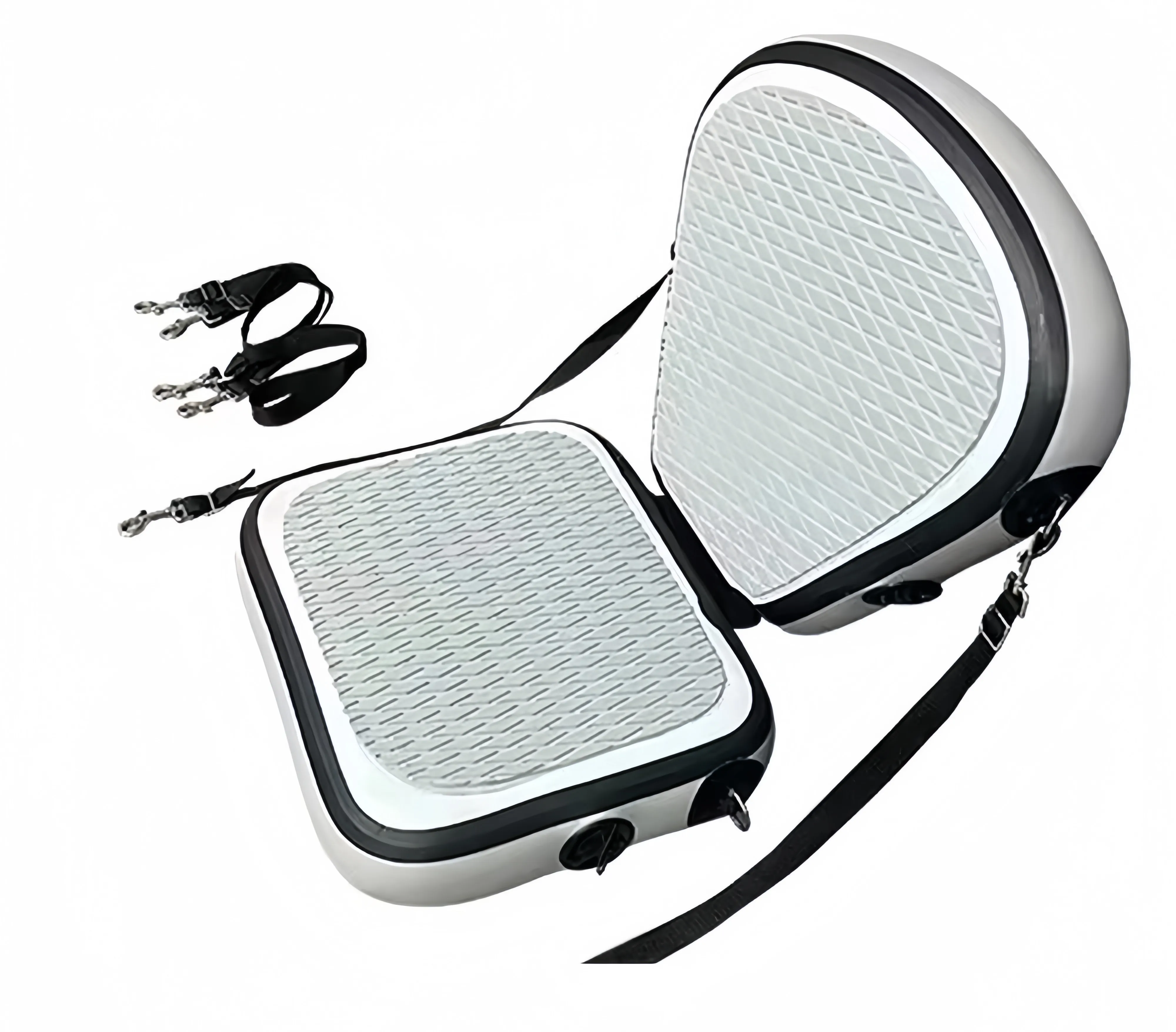 CAMORO PVC Inflatable Cushion Backrest Canoe Kayak EVA Backrest Adjustable Handle Inflatable Backrest for Surfing Fishing