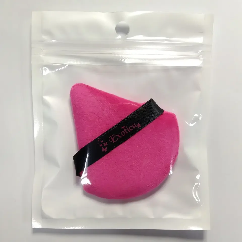 Amazohot Selling Makeup Cosmetic Sponge Loose Powder Puff Private Flocking Powder Puff