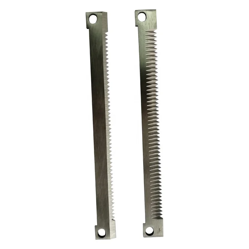 packaging machine cutting blade bagging serrated knife/blades with tear tony point