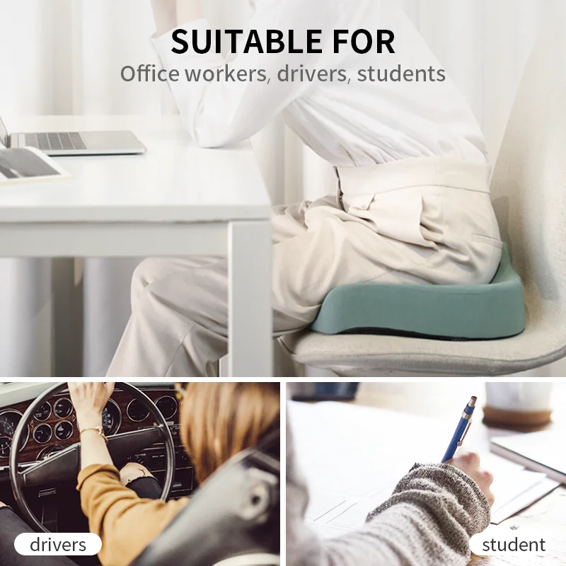 1 MOQ Factory Price Ergonomic Memory Foam Cushion Comfort Orthopedic Coccyx Sciatica Back Seat Cushion For Office Chair