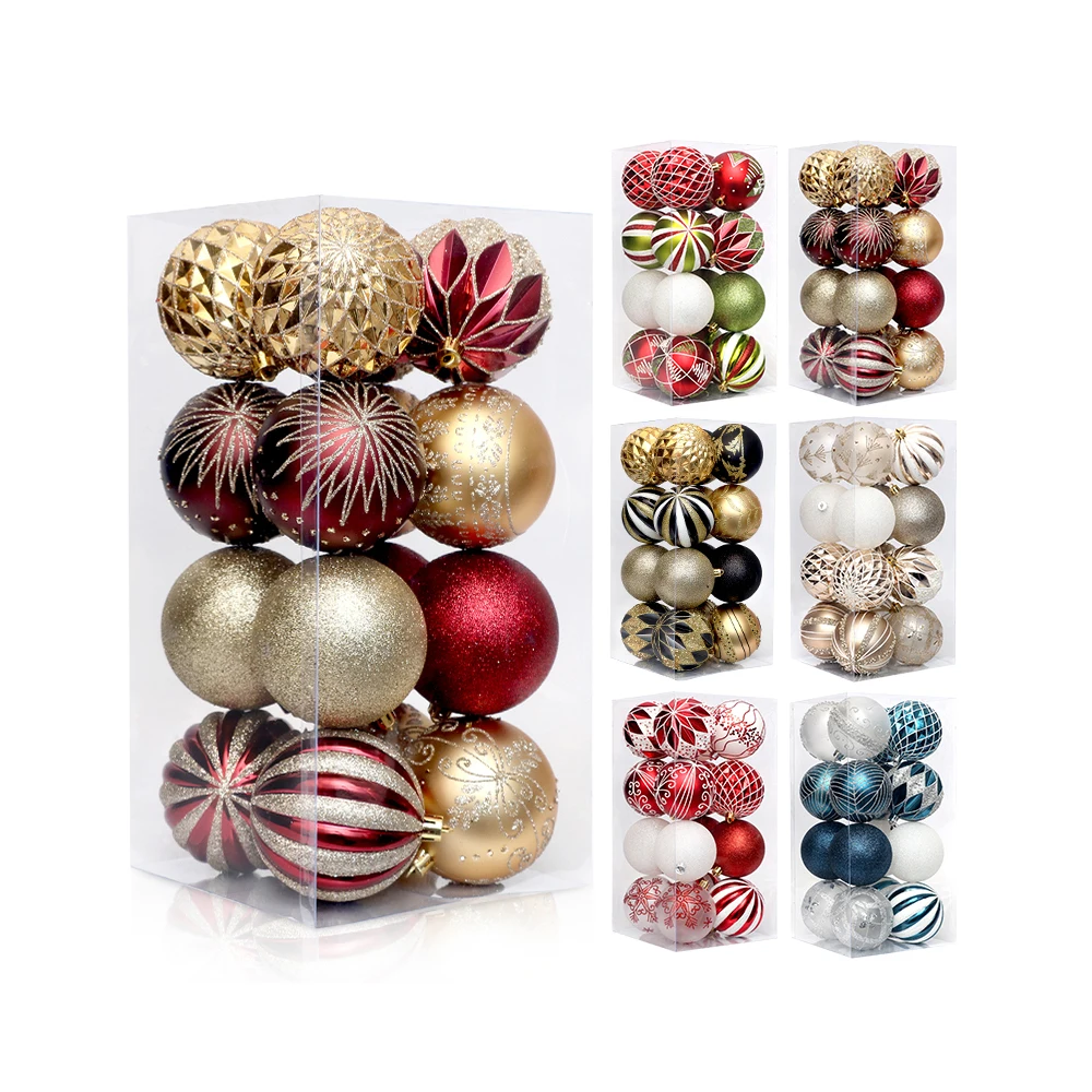 Luxurious Christmas Tree Decorations Ornaments Shatterproof Christmas Ball Set Custom Christmas Balls Baubles