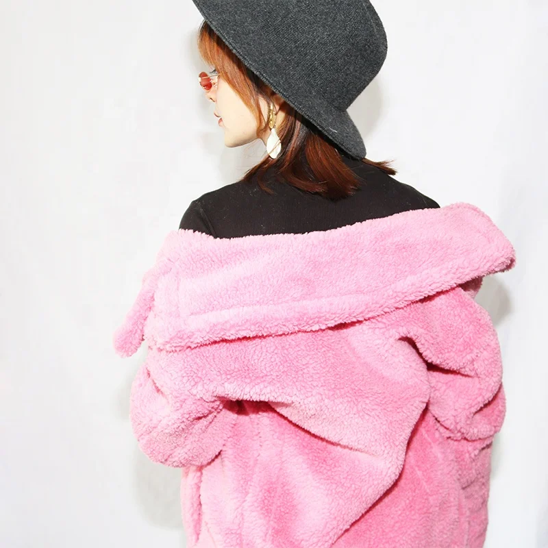 
The Latest Women Teddy Coat Women Trench Faux Fur Long Coat 