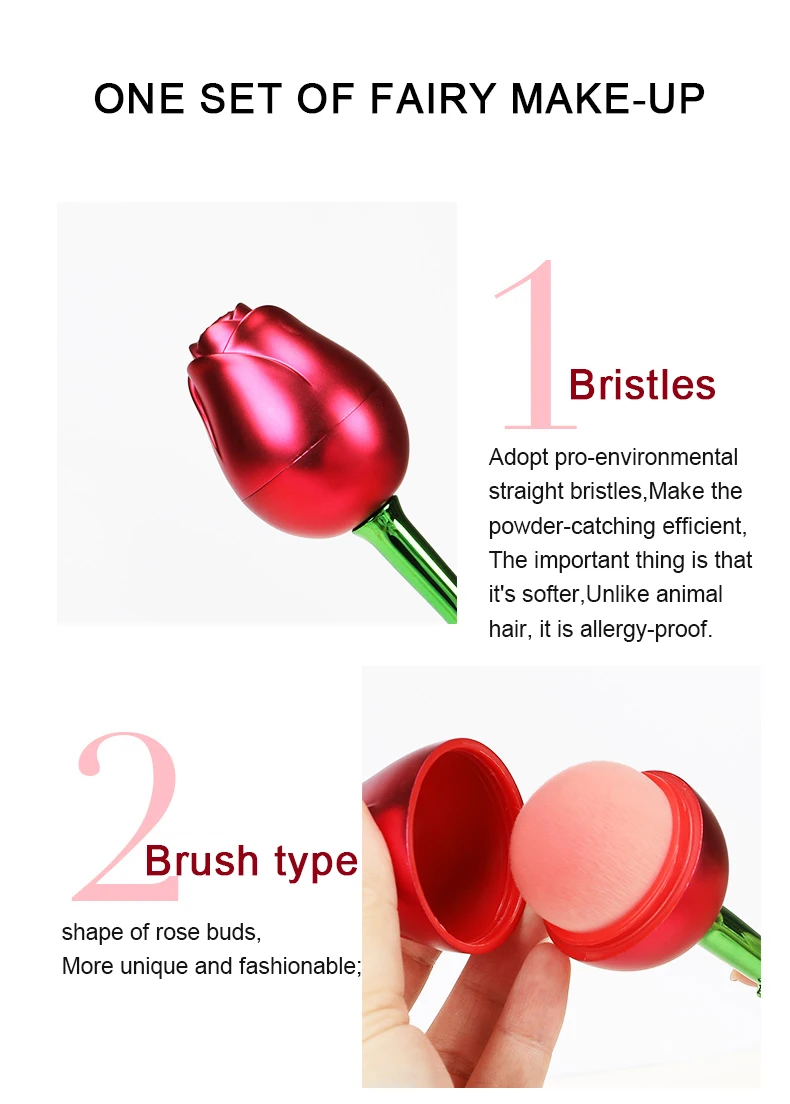 Catboy 2022 New Arrival Single Red Rose Cheap Foundation Makeup Brush Private Label