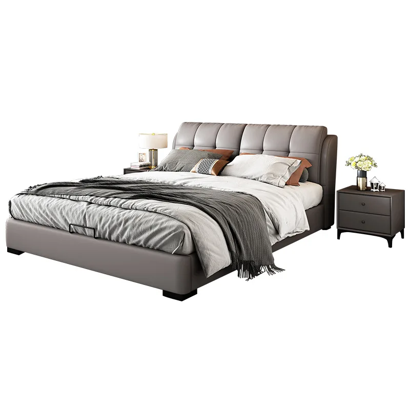 Акция, мебель, двуспальный комплект постельного белья большого размера с юбкой для хранения, роскошная кровать из искусственной кожи с ворсовой головкой, кабан