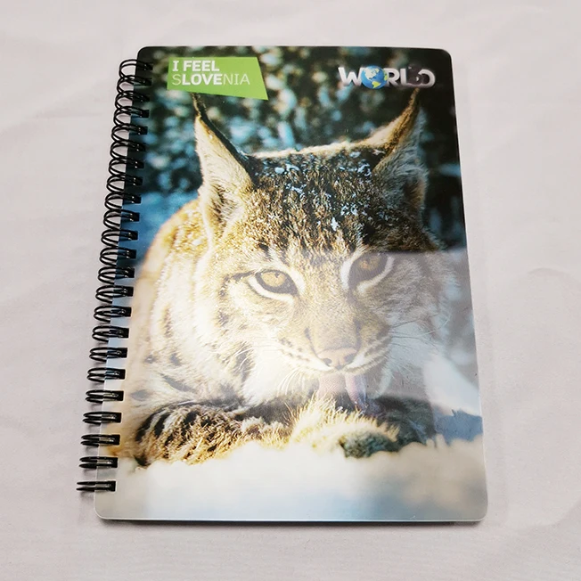 
3D Lenticular Wild Cat Cover A5 Notebook Black Wire 3D Spiral Notebook 
