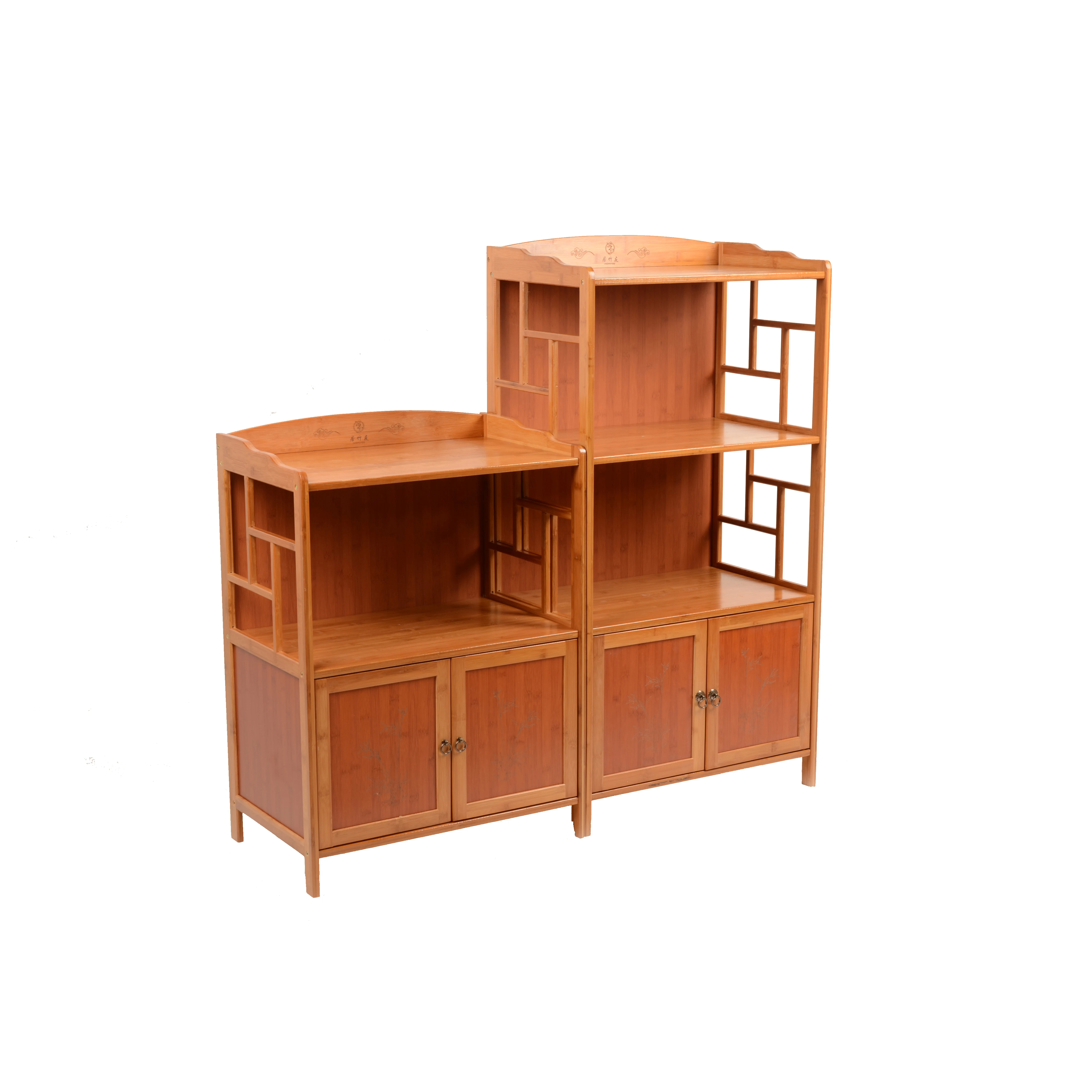2021 New Popularity Hot Sale Products Display Kitchen Three Layer Bamboo Shelf Cabinet