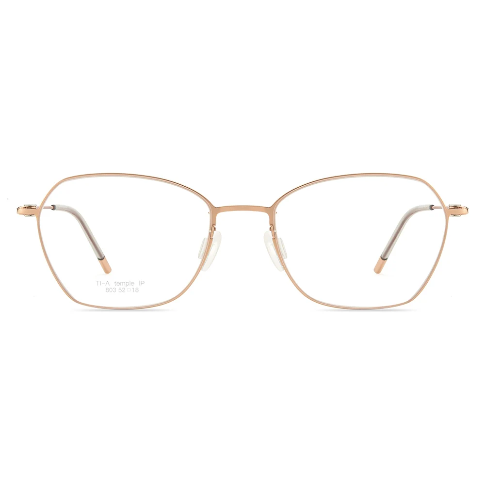 High Quality Eye Glass Thin Classic Gold Vogue Women Eyeglasses Eyewear Reading Ladies Glasses Titanium Frame Optical