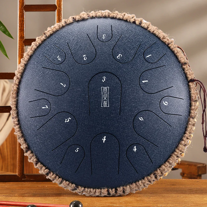 Hluru 14 inches 15 tone Tank Handpan drum toy hunk drum Steel tongue drum for adults