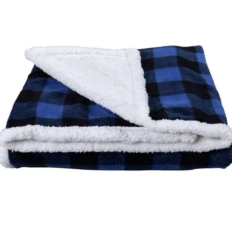 Thick Double Layer Lamb Wool Blanket Plush Back Printing Tie-dyeing Brush Flower PV Wool plush Blanket