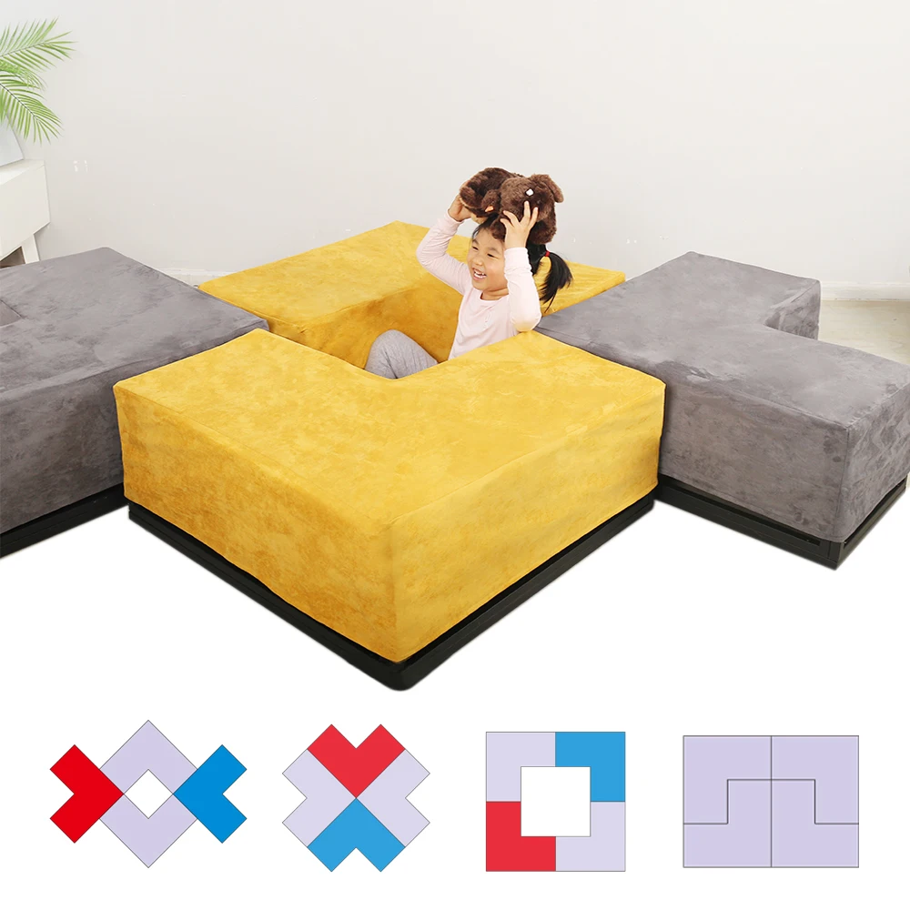 8pcs Hot Selling DIY Sofa Set Adjustable Metal Sofa modern modular Living Room L/I/U-shape Sofa furniture sectional sofa