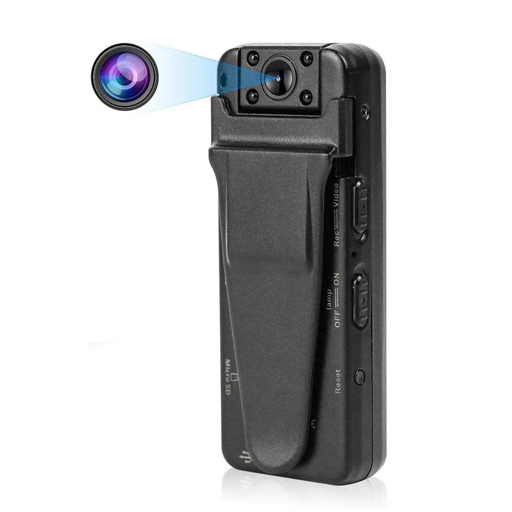 Full HD 1080P Portable Body Worn Cam Night Vision Mini Camera without WiFi