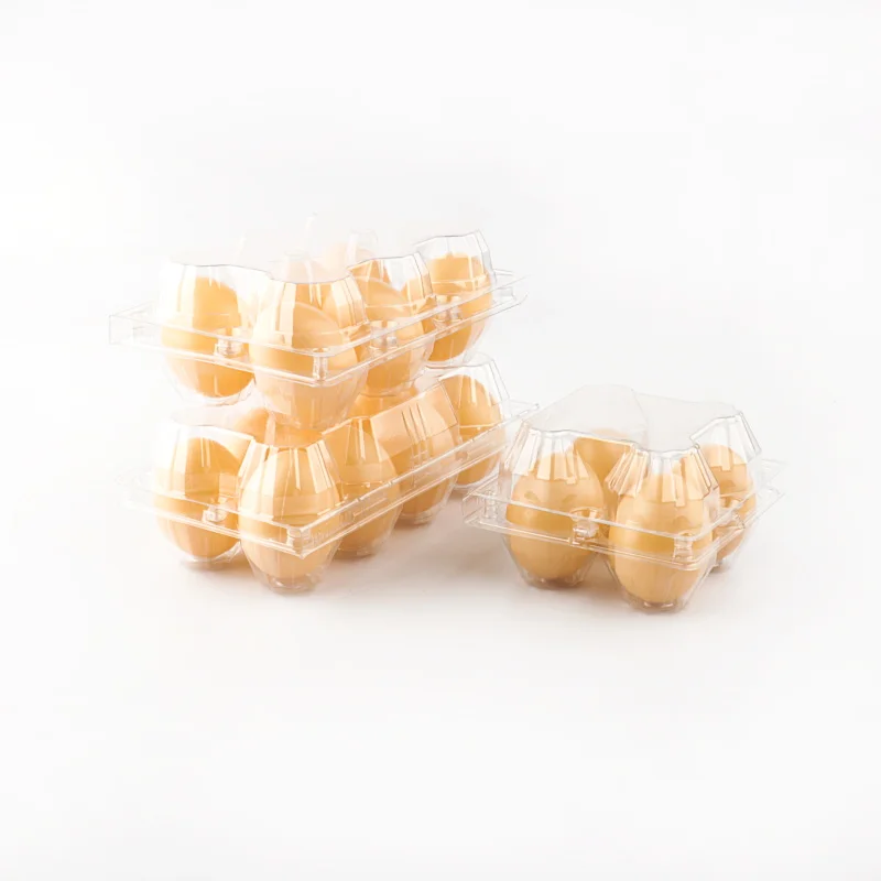 6 egg tray packaging for sale pet made egg tray plastic pet quail egg packaging tray