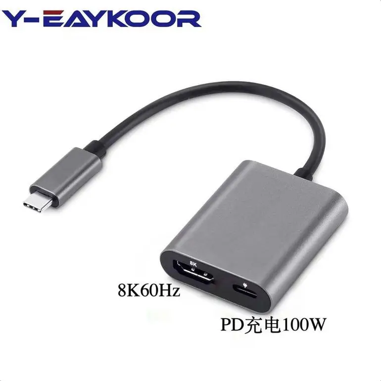 Пользовательский логотип 2-в-1 концентратор Type-C многопортовый адаптер HDTV сплиттер с многопортовым концентратором В наличии!