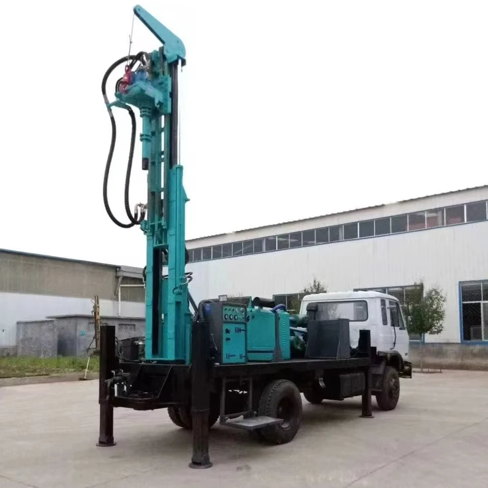Truck Mounted Portable Borehole Mini Small Coring Core Deep Water Well Drill Drilling Rig with Air Compressor