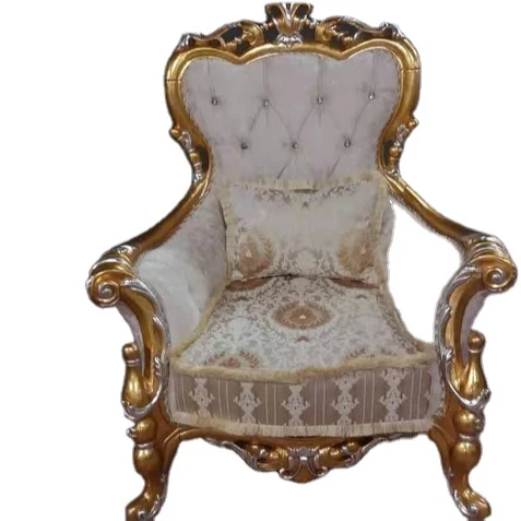 Фошань Фабричный роскошный неоклассический 7-местный комплект для дивана из массива дерева кожаный бархат обедов в весенний сезон