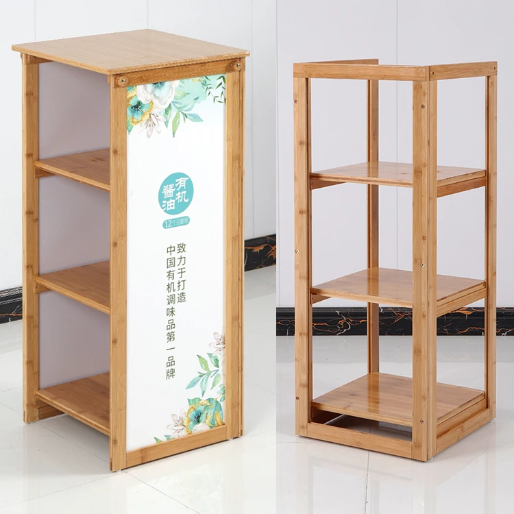 Easy Setup Portable Versatile Bamboo Aluminum Promotion Counter Table Stand Podium Kiosk for Trade Show