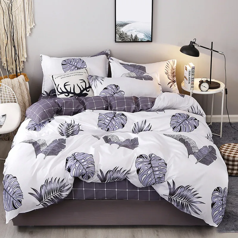 Soft Material Breathable like Cotton  Queen Single size Bedding Set