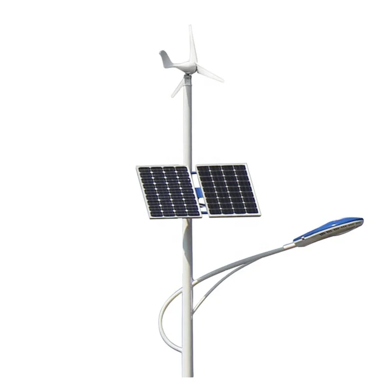 China Factory Direct Sale Patented Product All In One Outdoor IP65 100W Wind Solar Hybrid LED