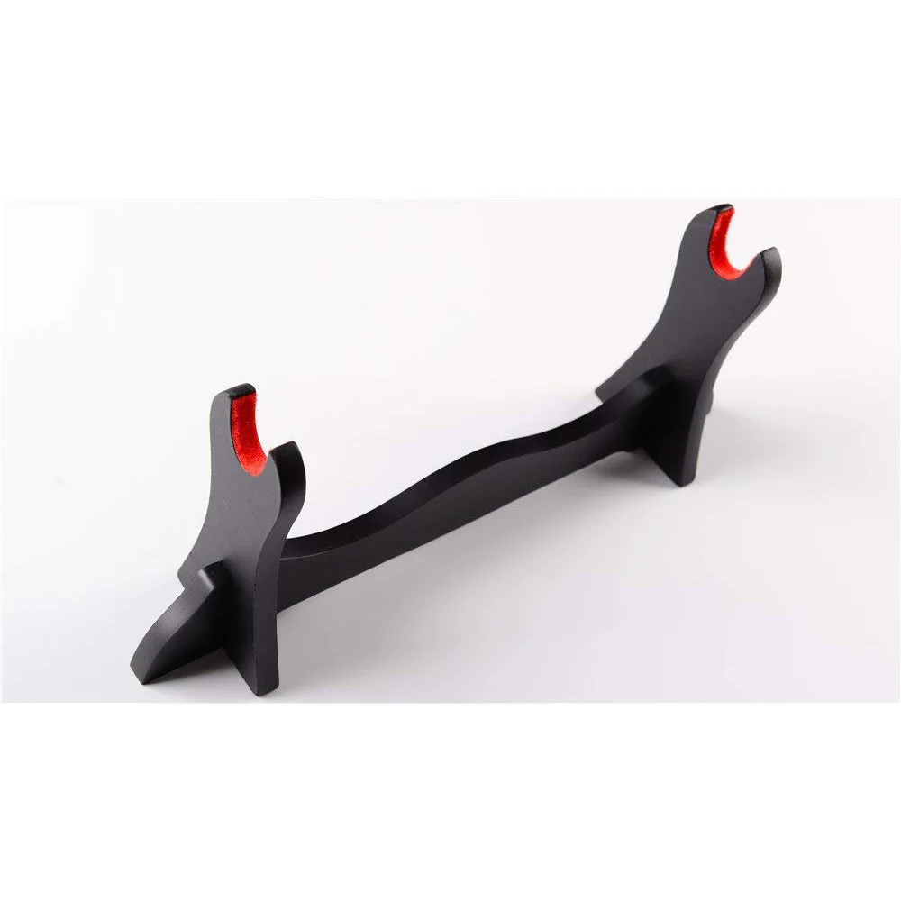 Wholesale Factory Wood Saword Display 1 Layer Black Wood Katana Stand