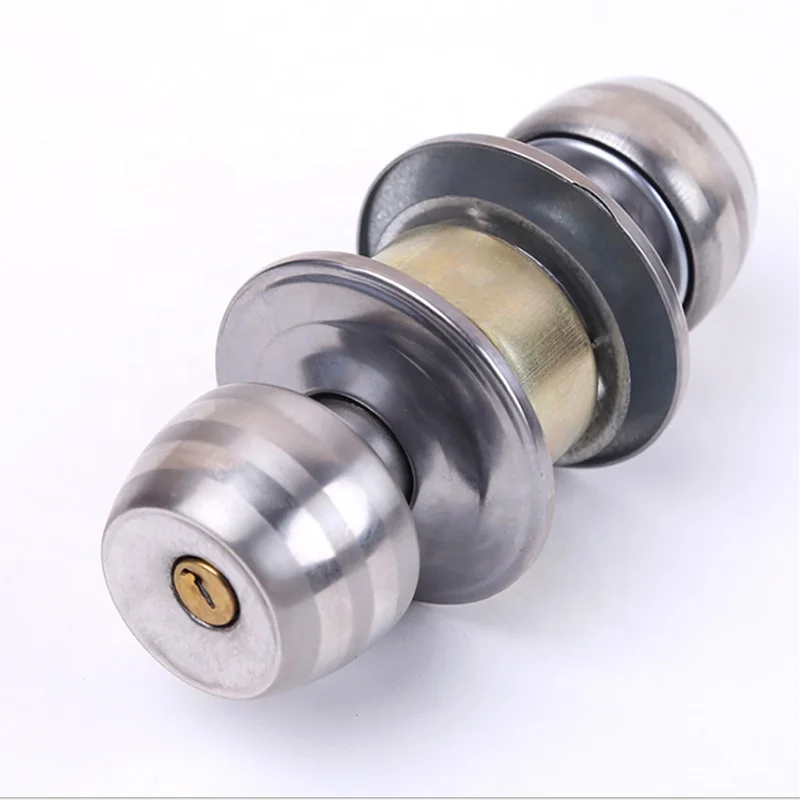 Traditional old stainless steel interior with key ball lock, toilet safety knob lock