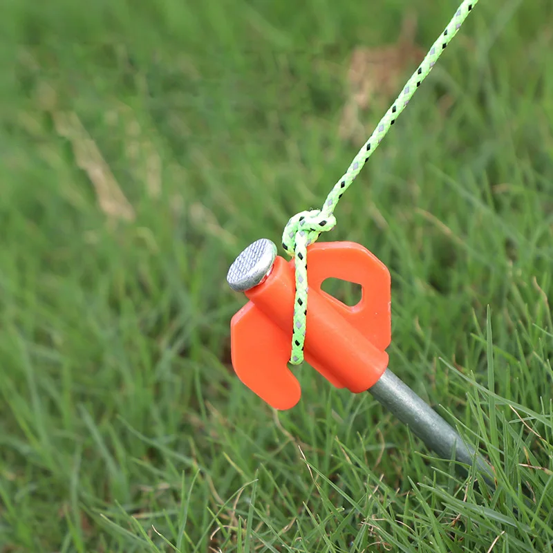 21 in 1 Aluminum Alloy Hook Shape Pattern Tent Nails with Storage Box for Camping Accessories