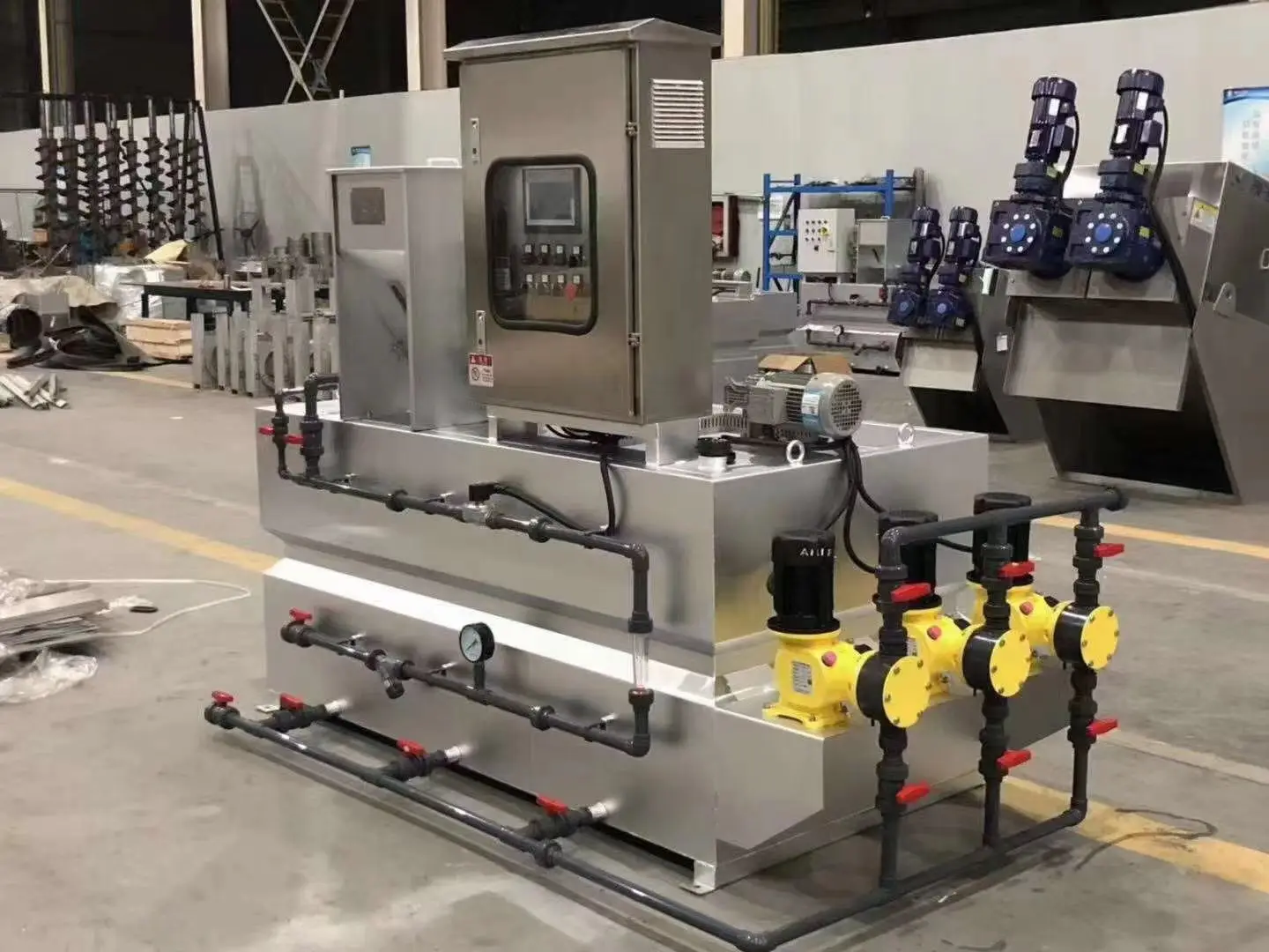 Chemical chlorine dosing pump for water treatment plant