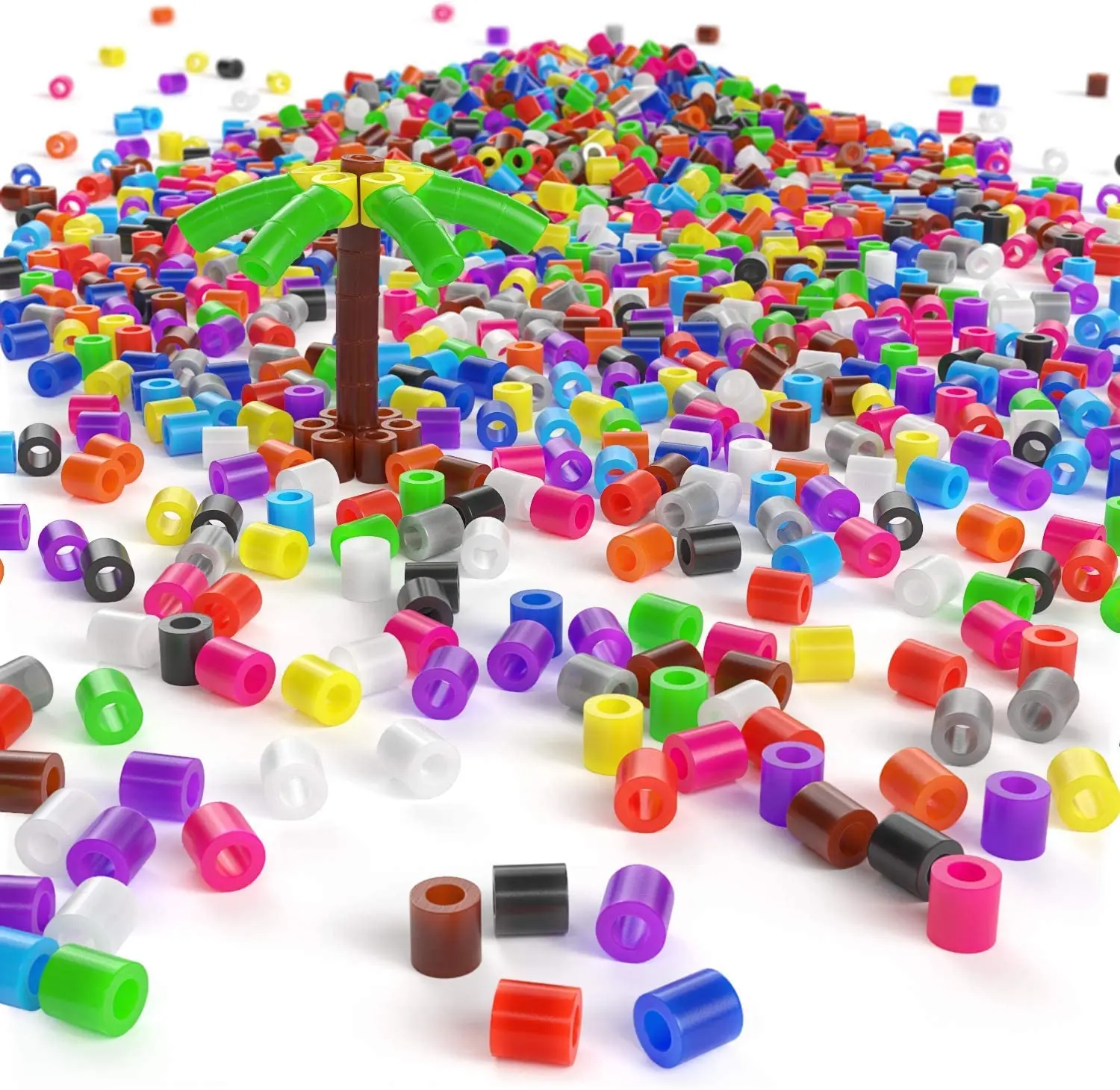 Hama Beads Colorful Set 2.5mm & 5mm Plastic Perler Beads Kit Educational Cartoon Style for Kids DIY Crafted Toys