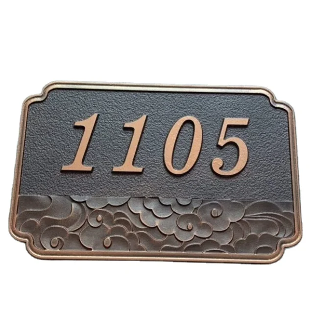 Wooden  Embossed Metal Brand Name Tags Room Number Floor Uv Printed Patterns And Text Suitable For Any Place Signage