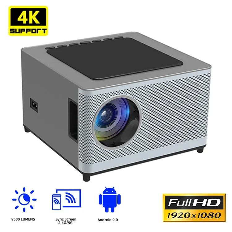 5G Full HD Home Theater 400 ANSI Lumens 4-point Keystone Built-in Android system & BT-in/out Independent Cavity Speaker