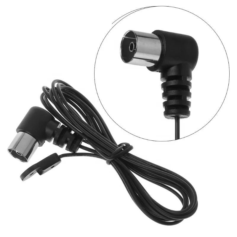 FM Antenna Female For Sound Natural Sound Stereo Receiver For FM Radio/ Hi-Fi/ DAB/ TV Indoor Use Black 1.5m