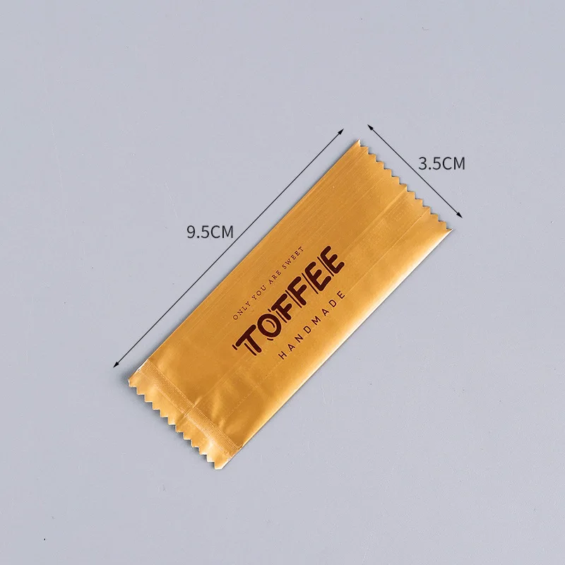 Customized Design Foil Empty Sealable Aluminium Powder Candy Print Heat Sticks Wrappers Nougat Individual Cookie Chocolate Bags