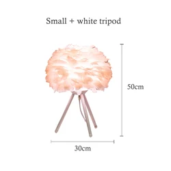 Hotel Plug-in Lamp Creative Personality Bedroom Bedside Living Room Study LED Feather Table Lamp