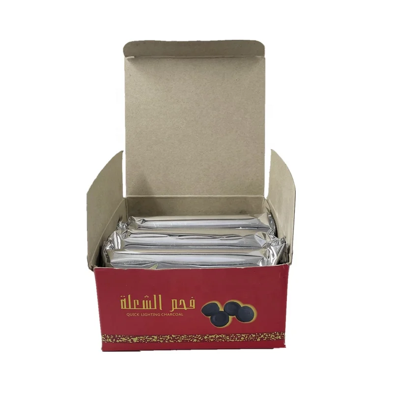 YKS Arabic wholesale quick light round shisha hookah charcoal tablets