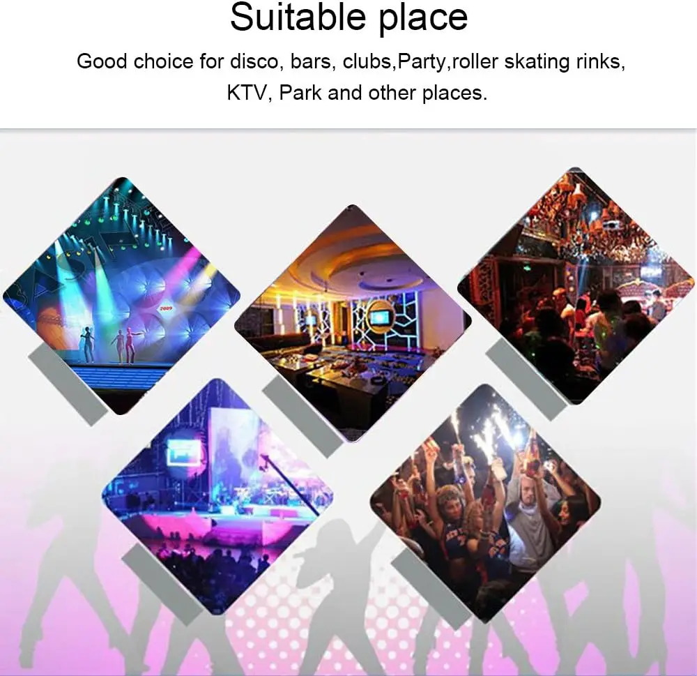 2 IN 1 Disco DJ Lights Strobe Rave Stage Light Projector Sound Activated Remote Control For Parties Show Bar Club Birthday