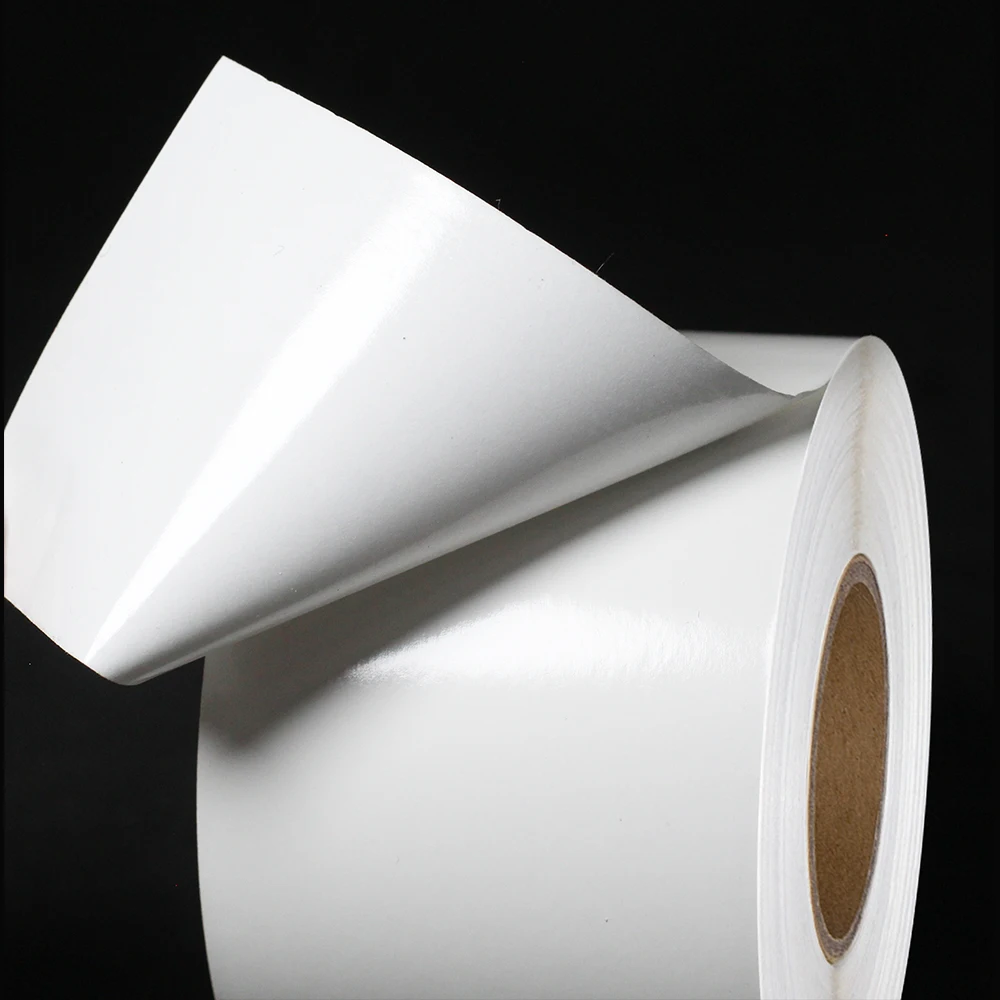 Custom Linerless Label Direct Thermal Adhesive Label Silicone Glassine Lineless Continuous Roll Thermal 80mm Linerless Label