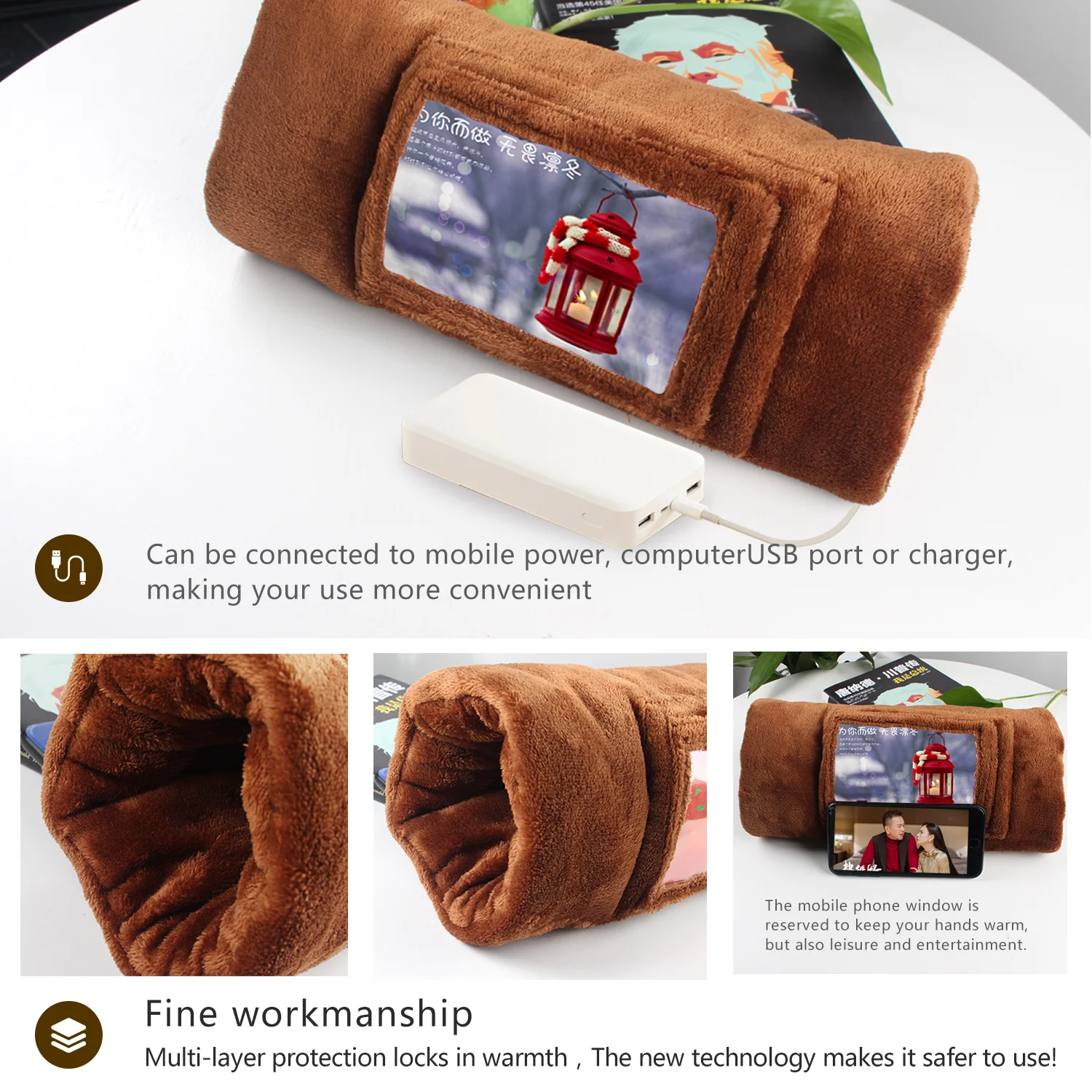 Factory Customized High Quality Electric Charging and Uniform Heating Hand Warmer